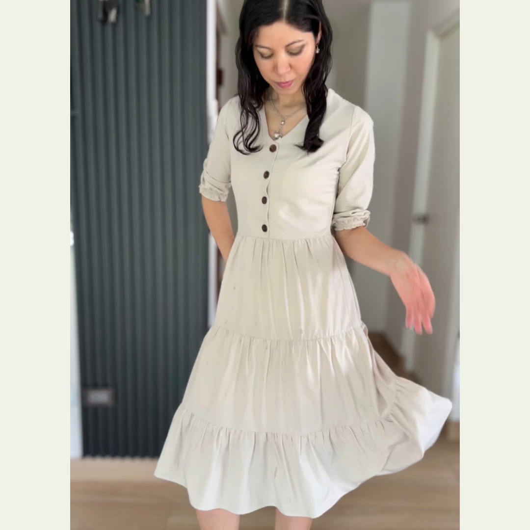 Vestido Aurora - Crema