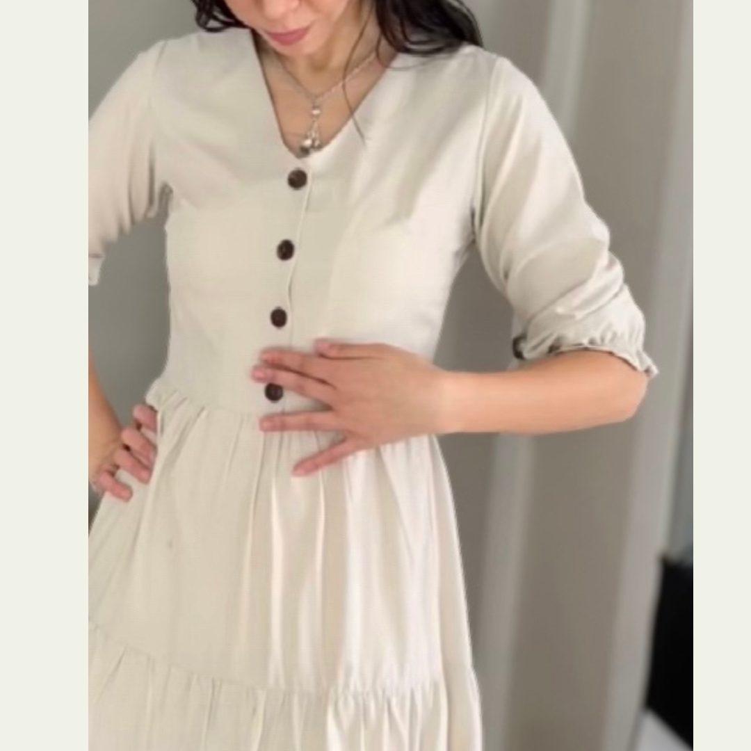 Vestido Aurora - Crema