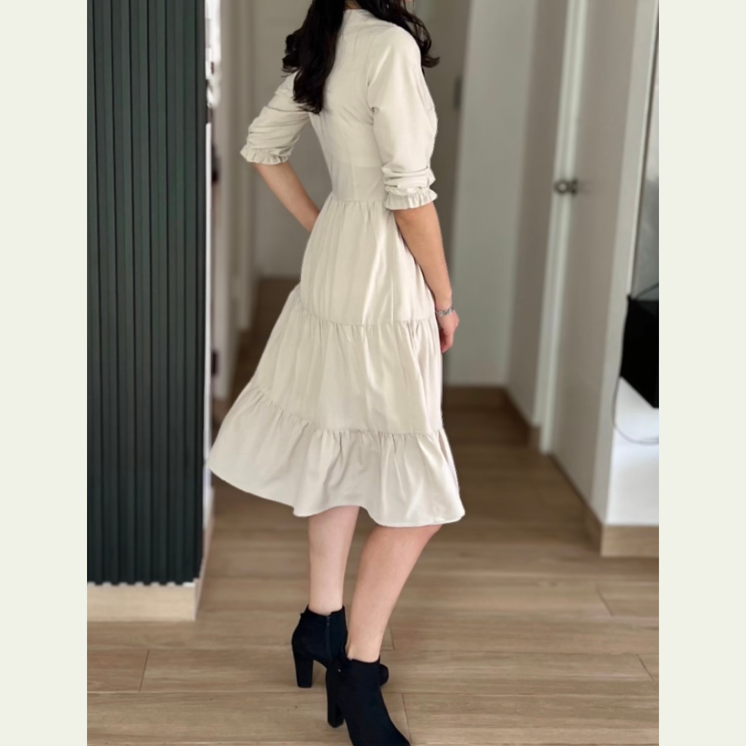 Vestido Aurora - Crema