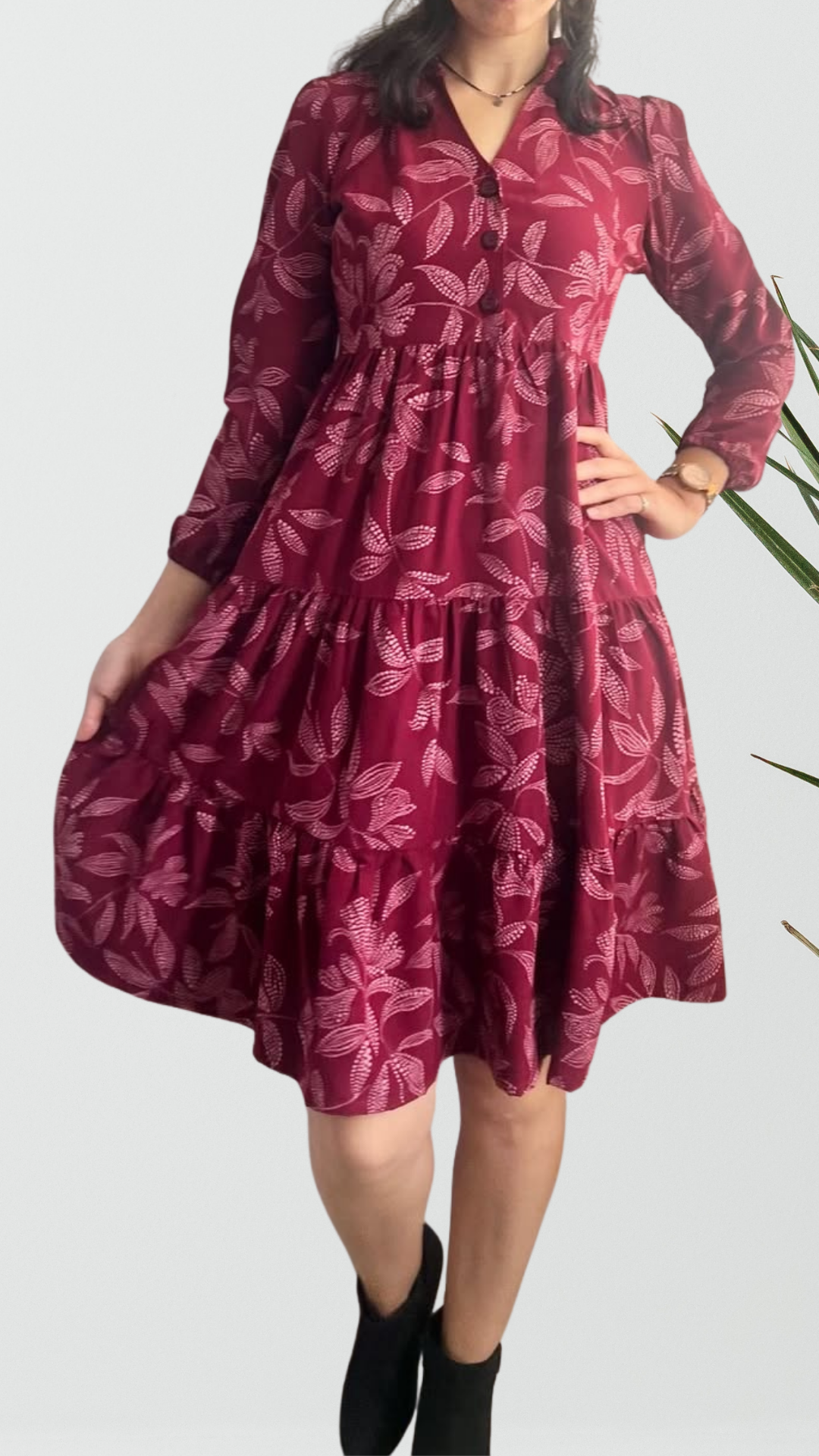 Vestido Mery - Guinda