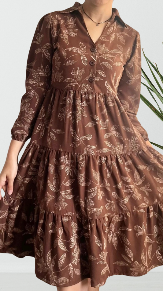 Vestido Mery - Marrón canela