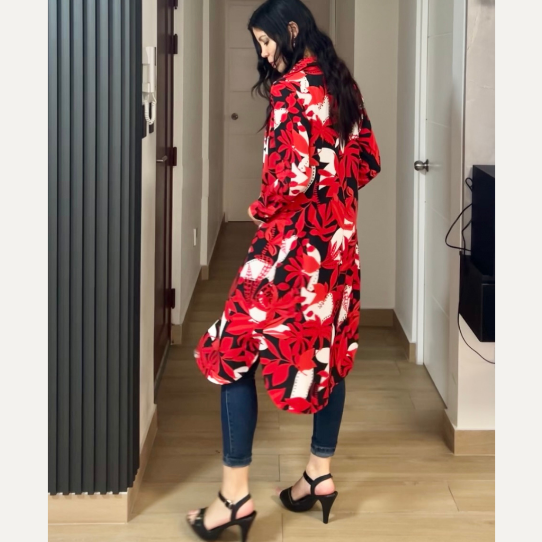 vestido, camisero, capa, seda francesa