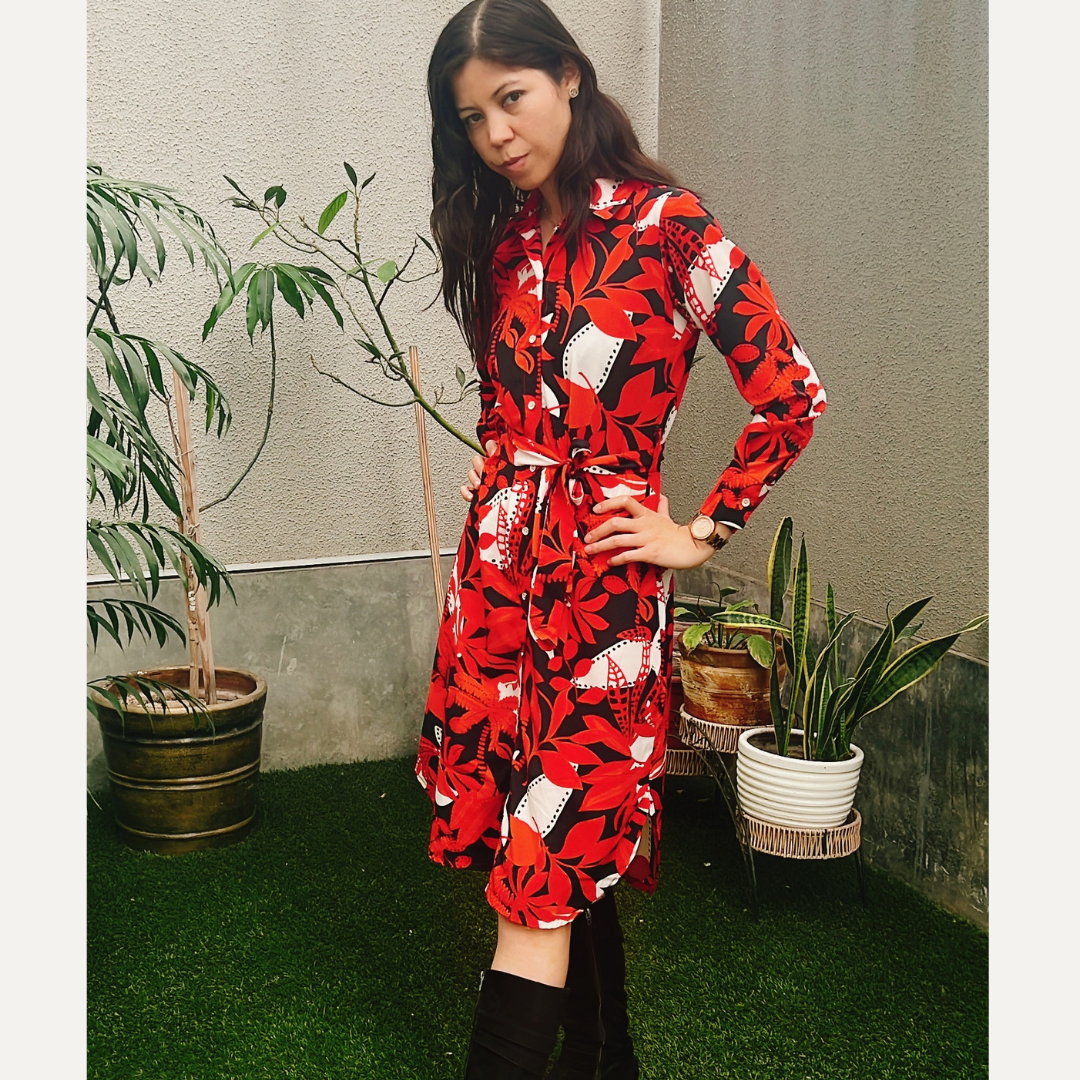 vestido, camisero, capa, seda francesa