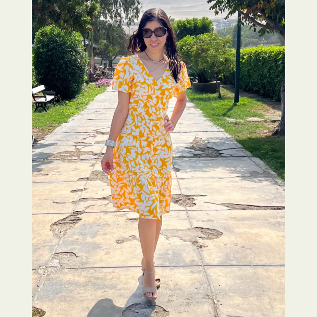 vestido amarillo, vestido fresco, vestido casual