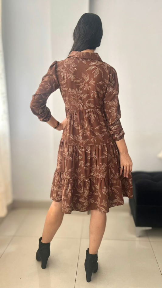 Vestido Mery - Marrón canela