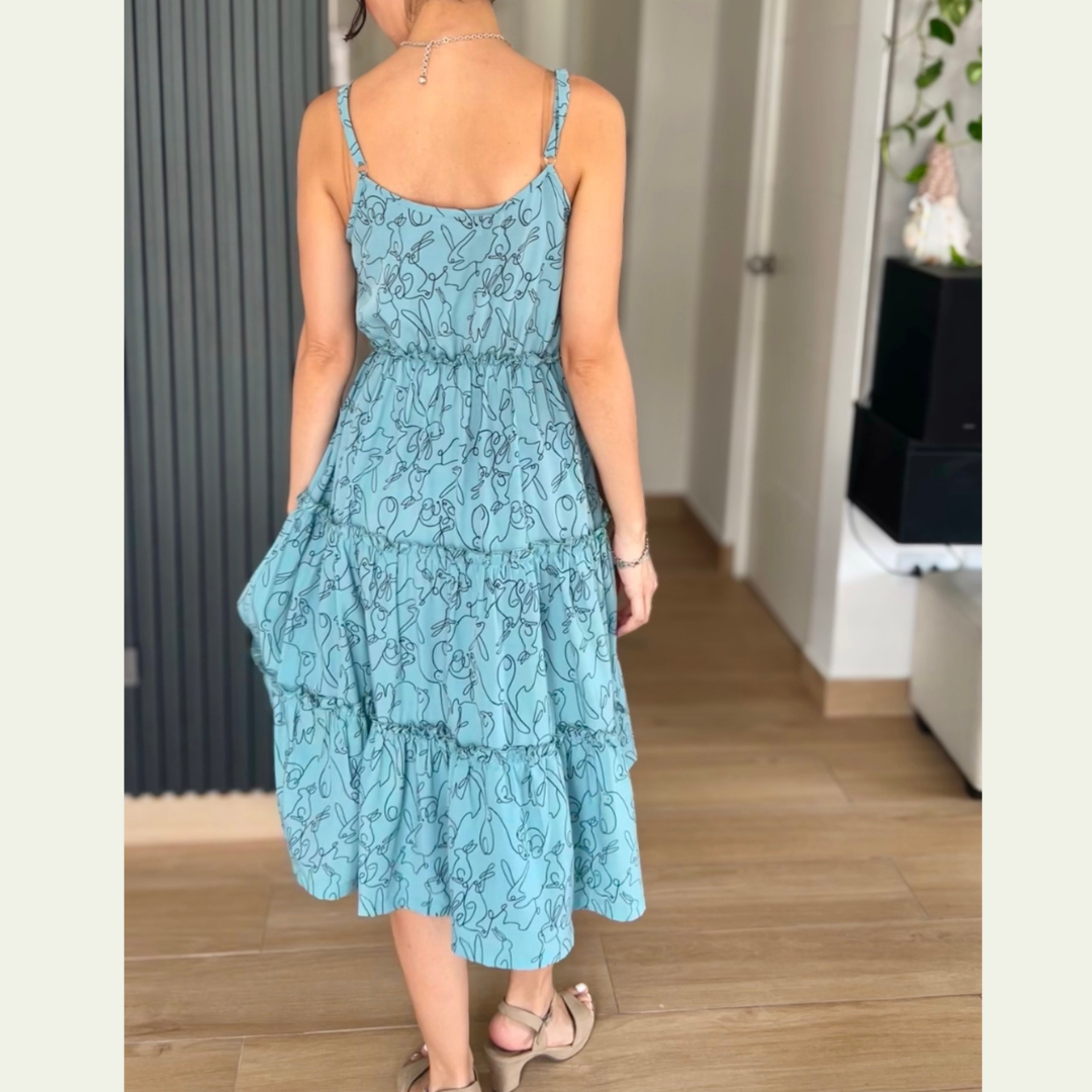Vestido Micaela - Celeste