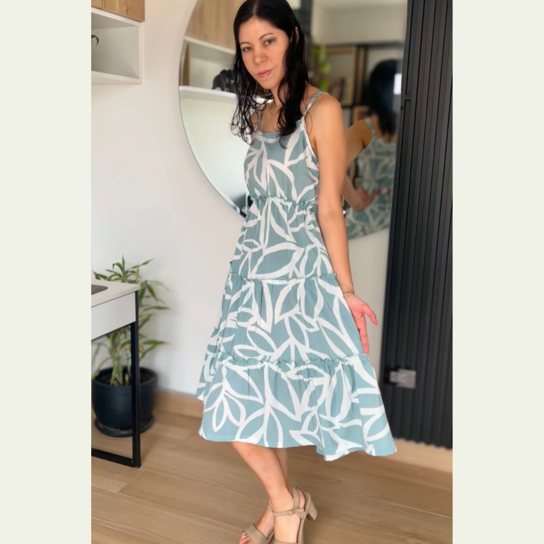 Vestido Micaela - Verde agua