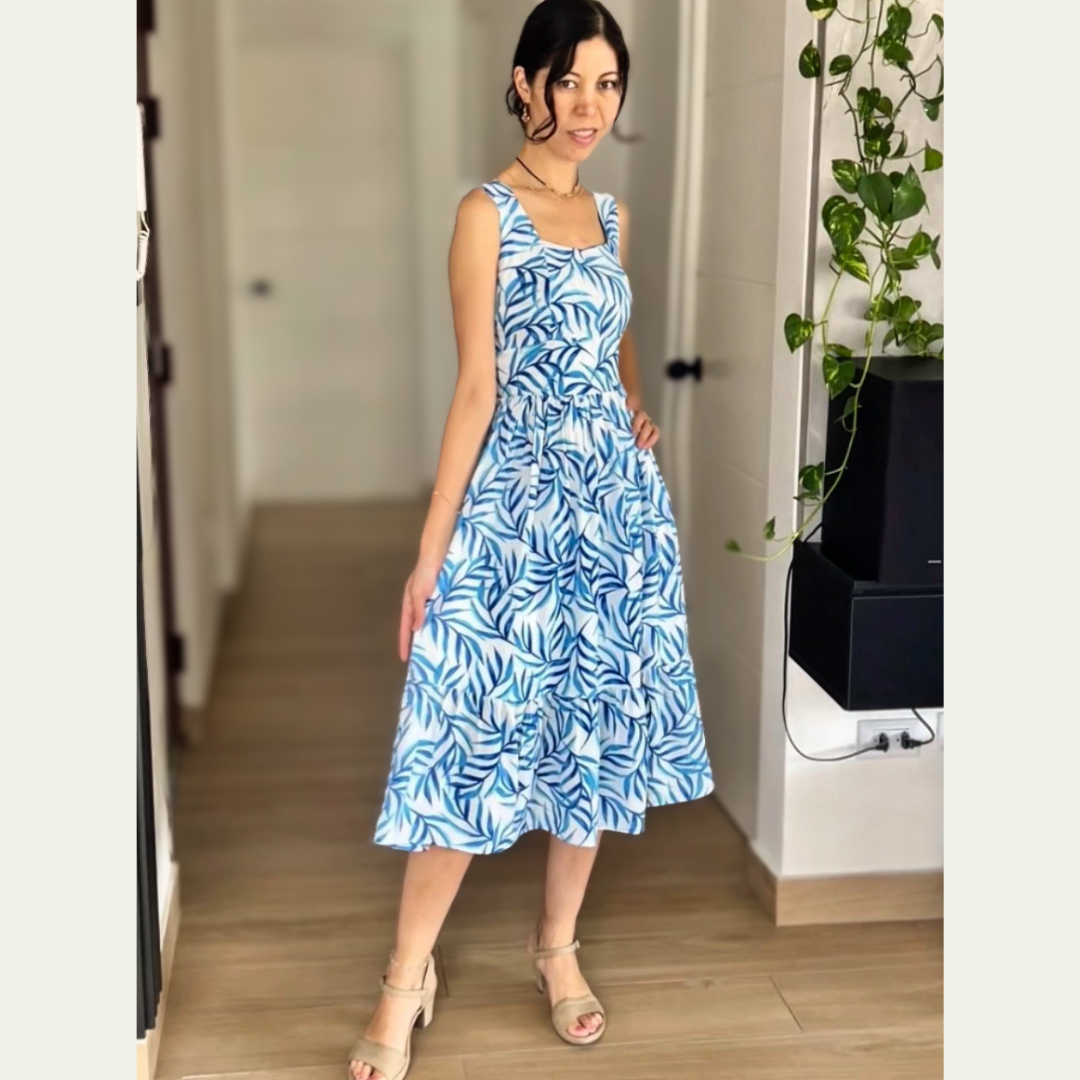 Vestido Dary - Celeste