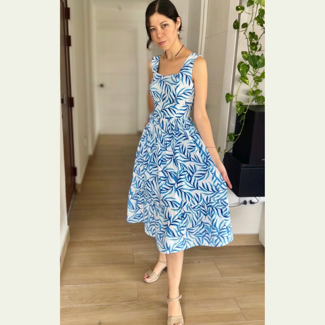 Vestido Dary - Celeste