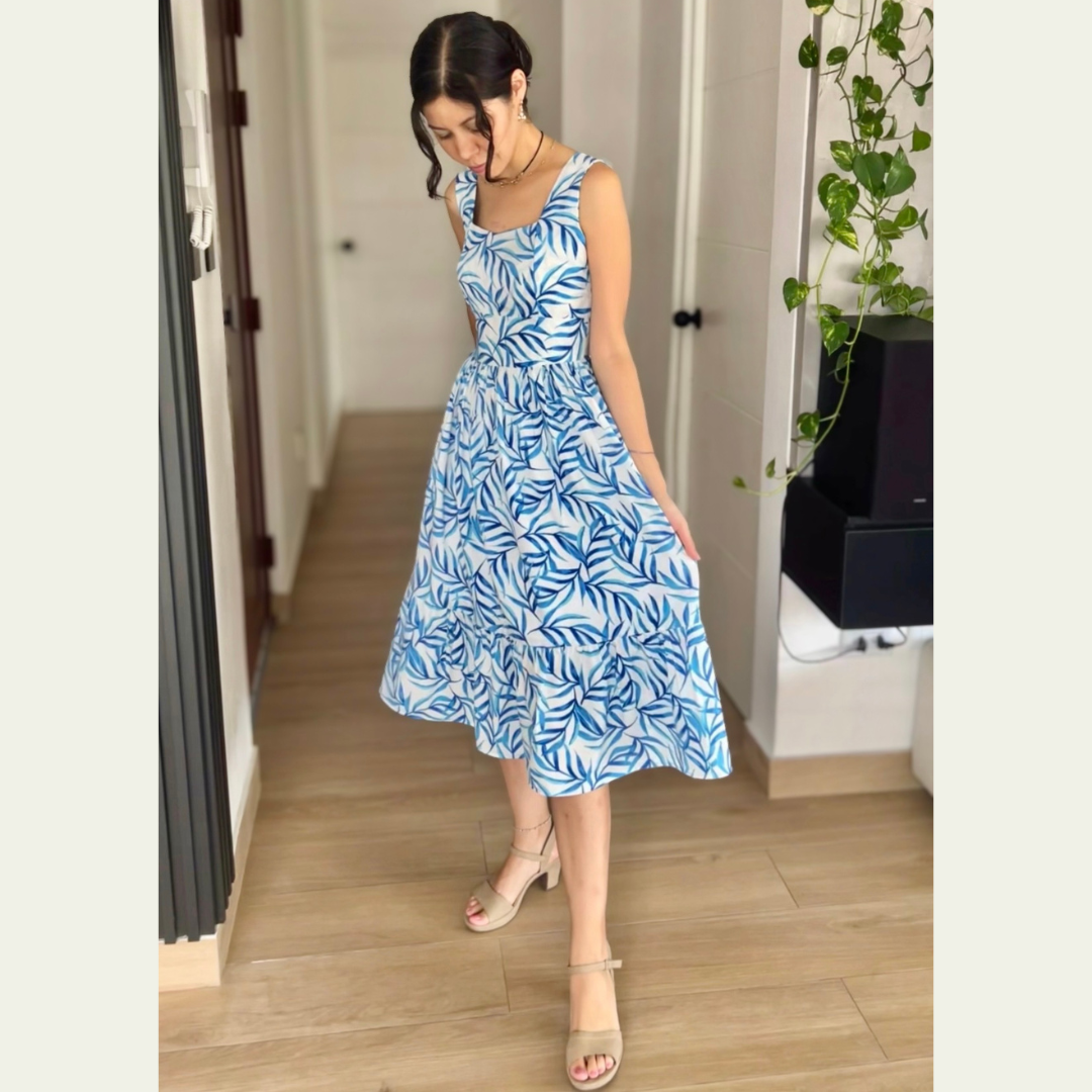 Vestido Dary - Celeste
