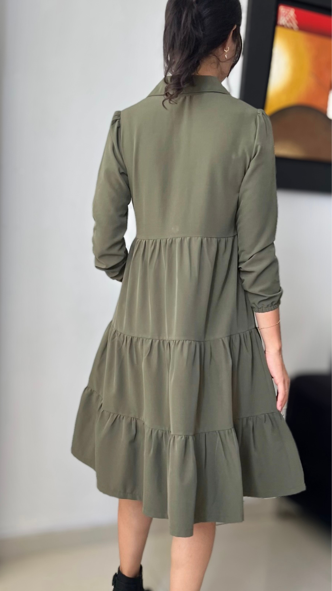 Vestido Mery - Verde oliva