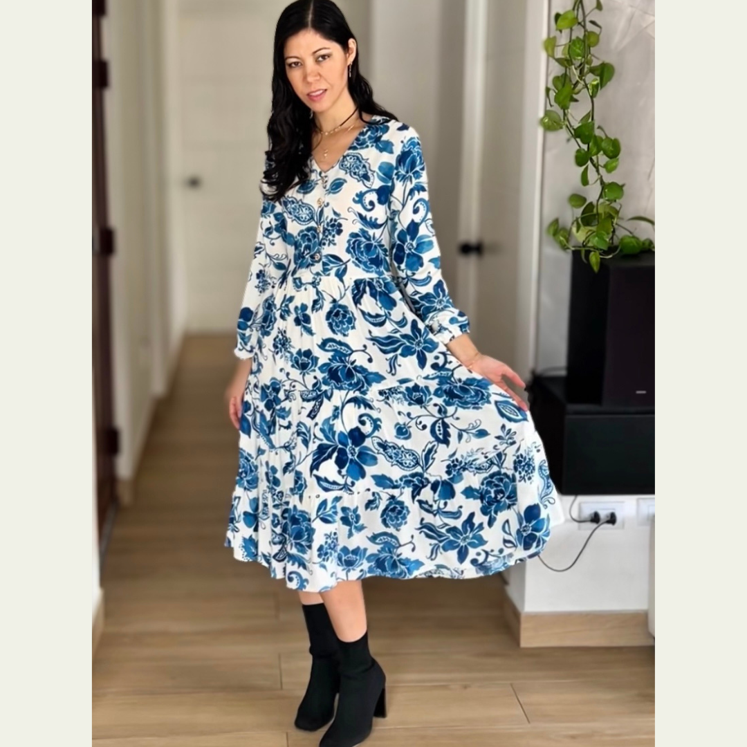 Vestido Adriana - Celeste