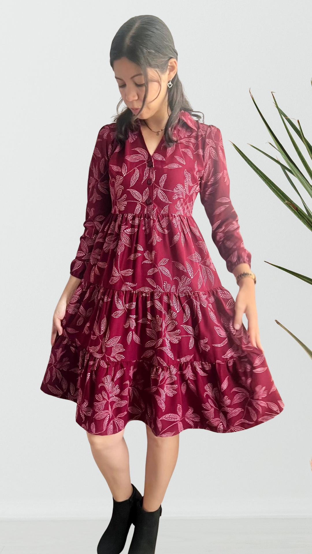 Vestido Mery - Guinda