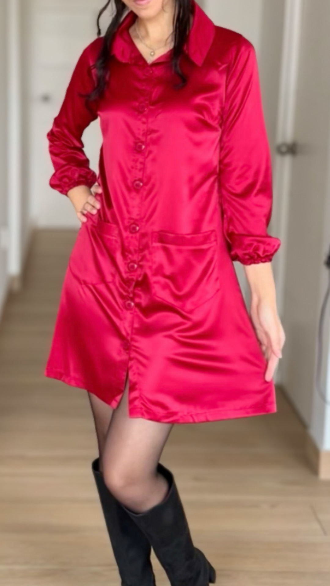 Vestido Emma - Rojo vino
