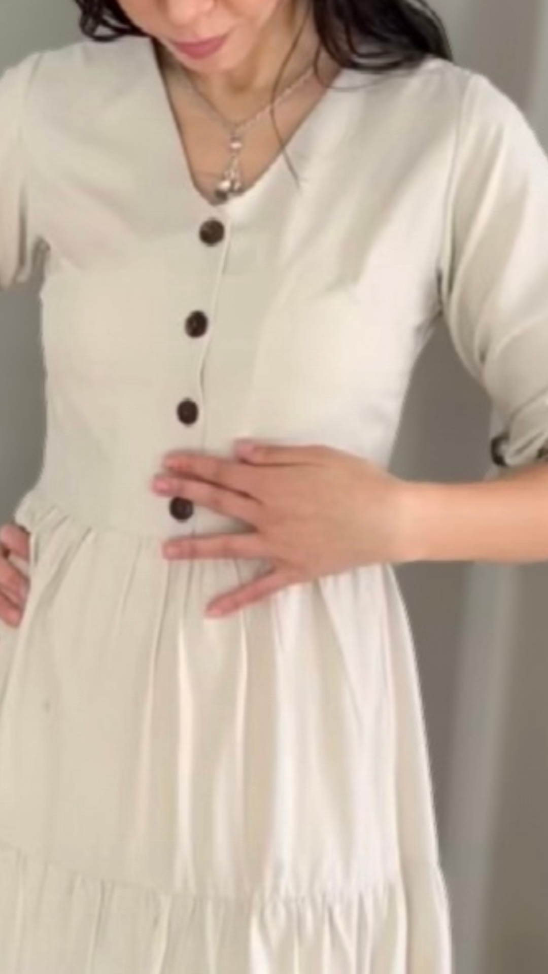 Vestido Aurora - Crema
