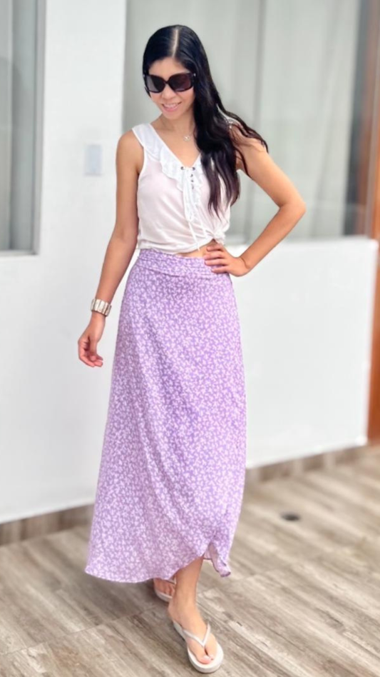 Falda Valery lila