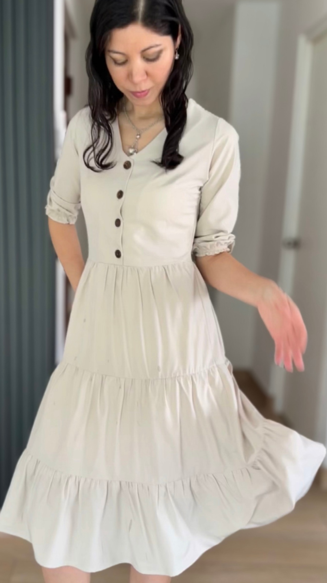 Vestido Aurora - Crema
