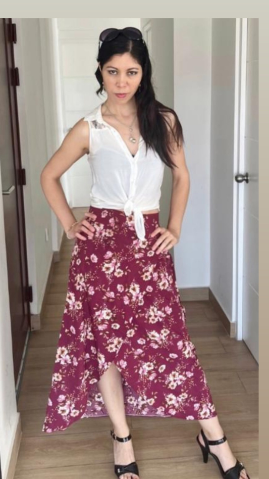 Falda Valery - granate