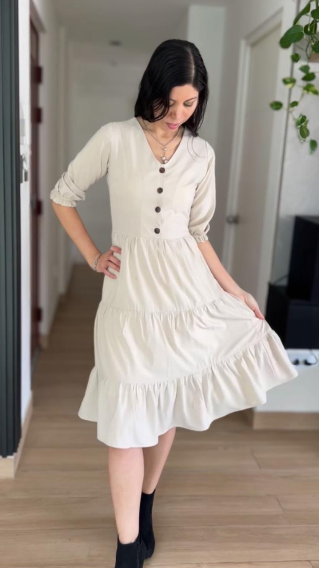 Vestido Aurora - Crema