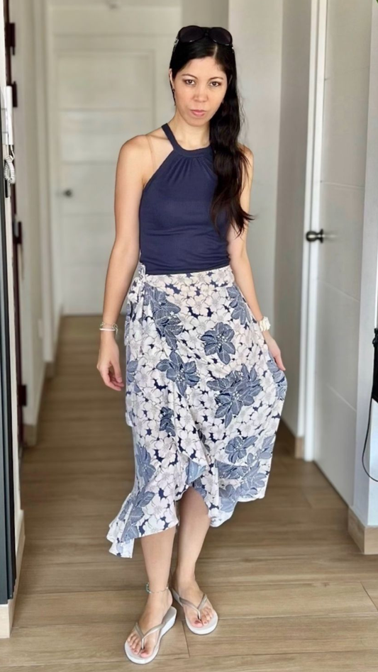 Falda Venecia - celeste