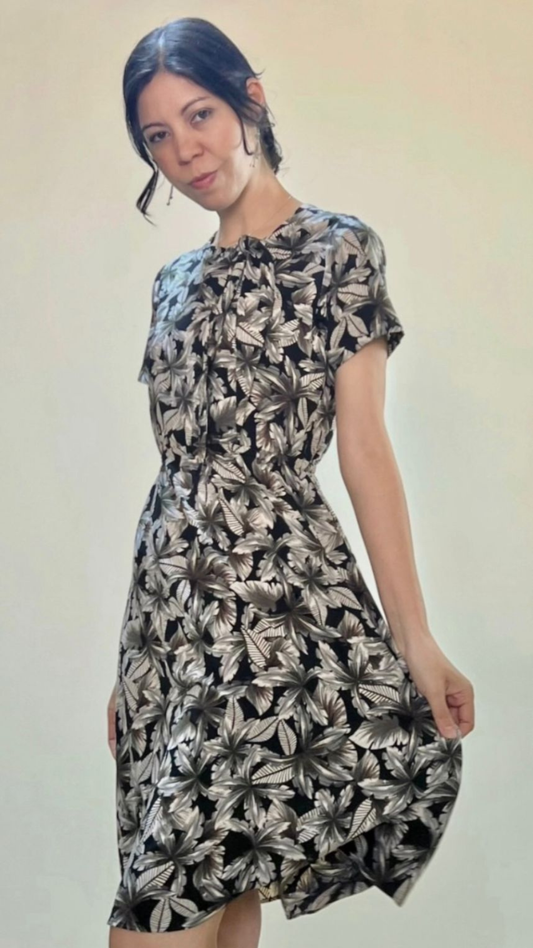 Vestido Eve - Marrón / Negro