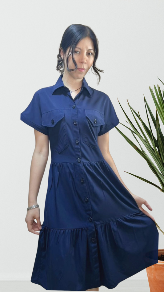 Vestido Andrea - Azul marino