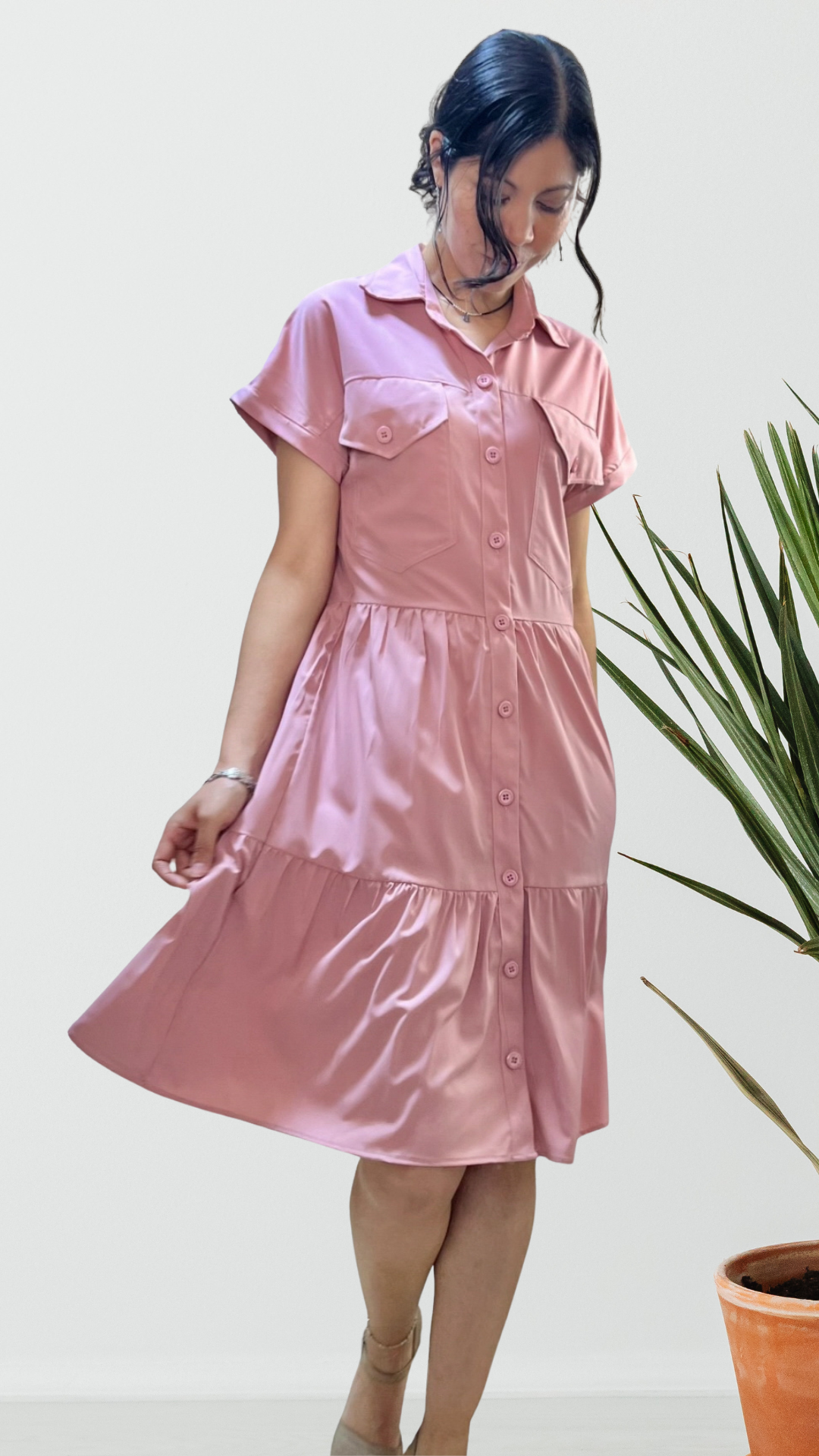 Vestido Andrea - Palo rosa