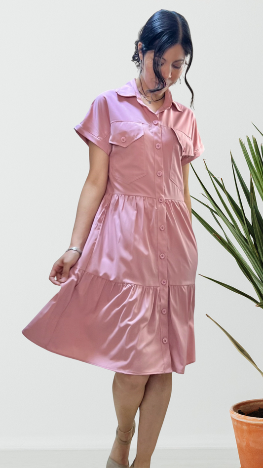 Vestido Andrea - Palo rosa