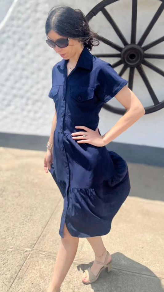 Vestido Andrea - Azul marino