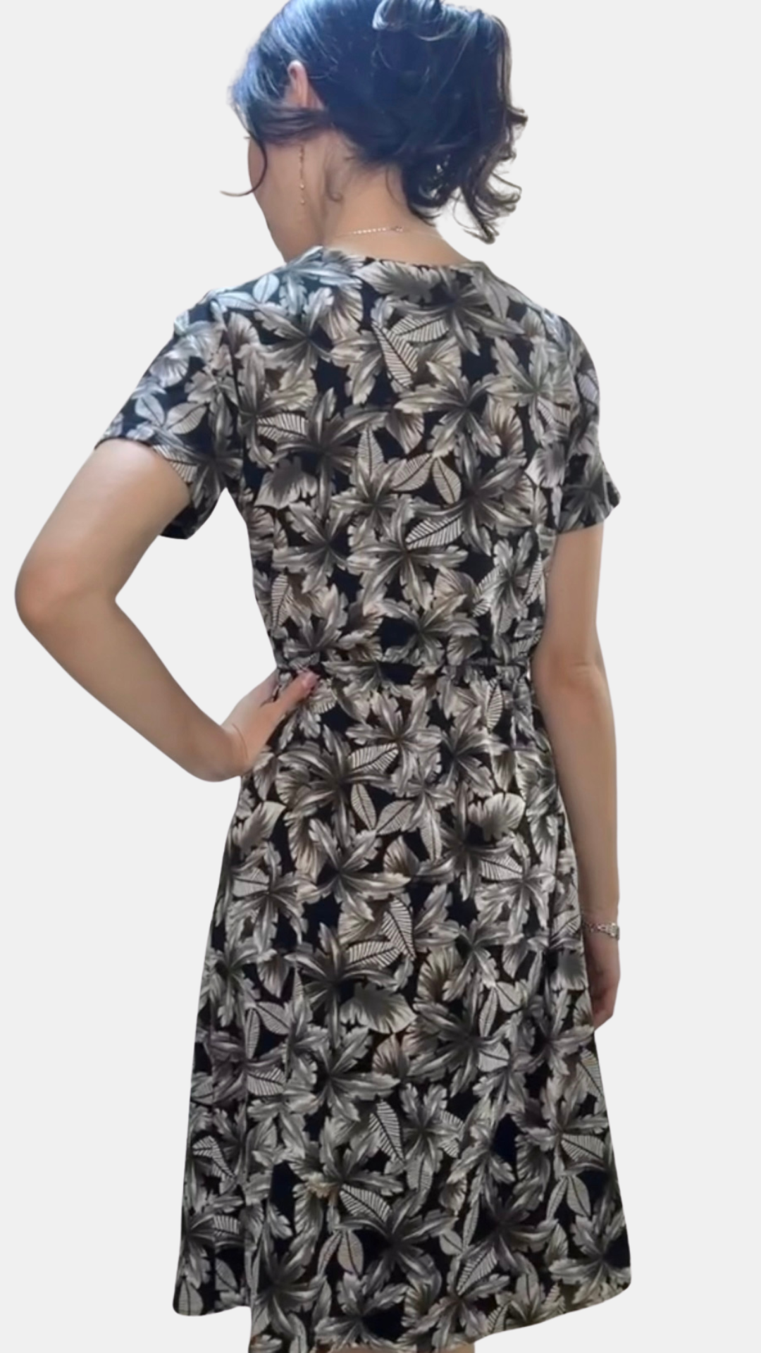 Vestido Eve - Marrón / Negro