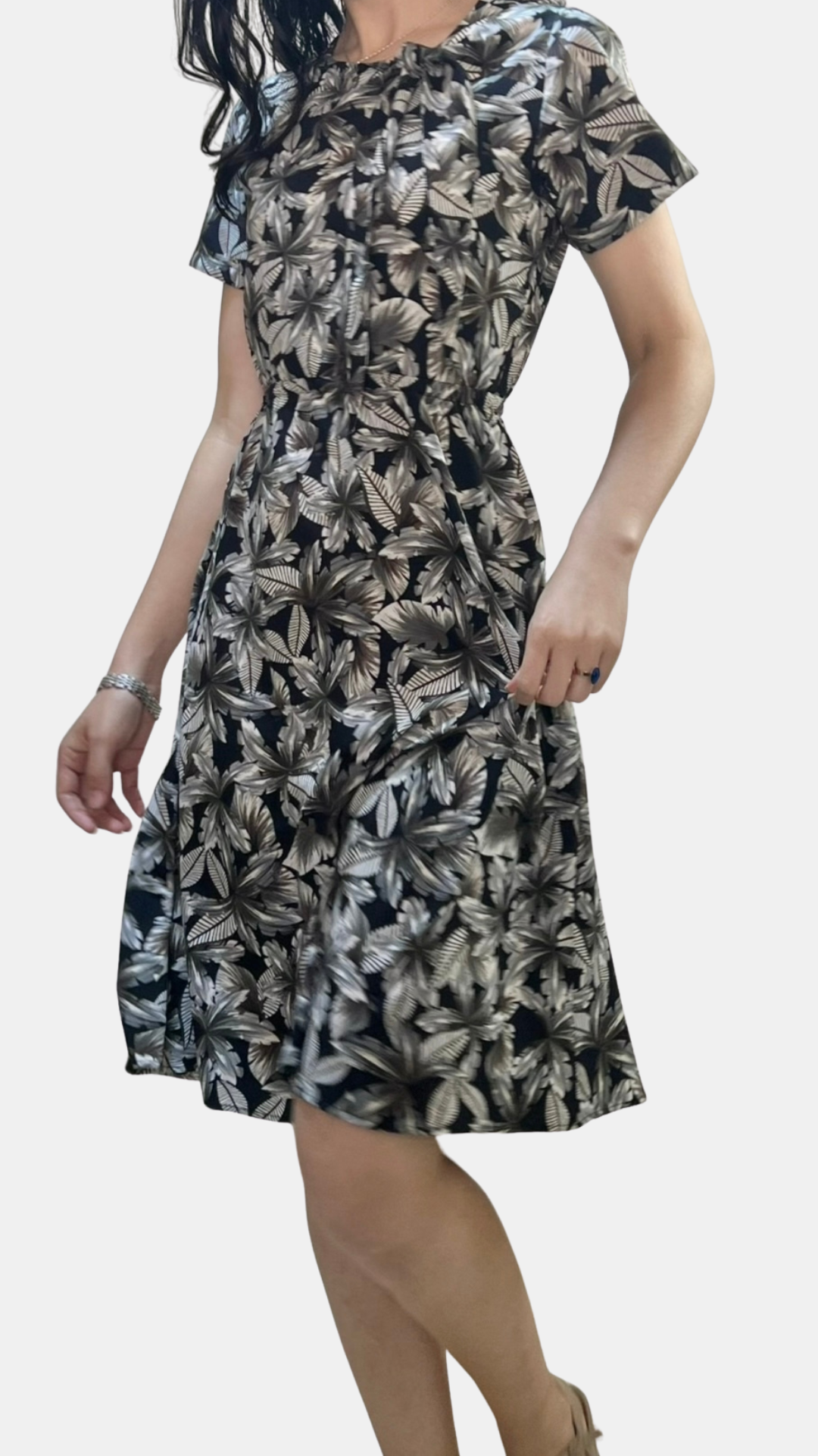 Vestido Eve - Marrón / Negro