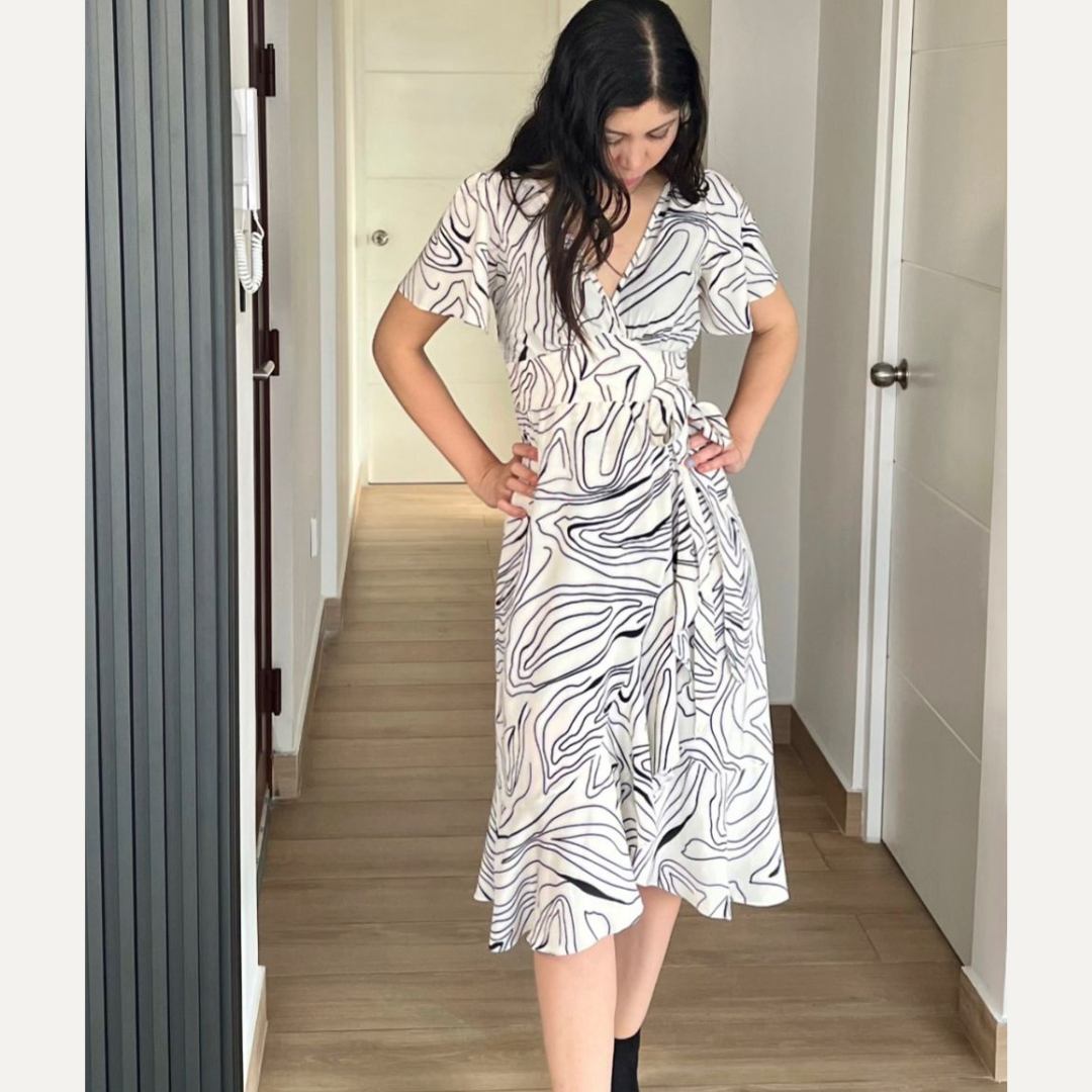vestido largo, seda francesa, vestido casual