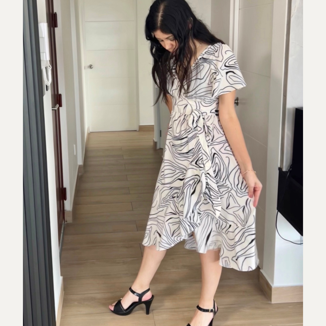 vestido largo, seda francesa, vestido casual