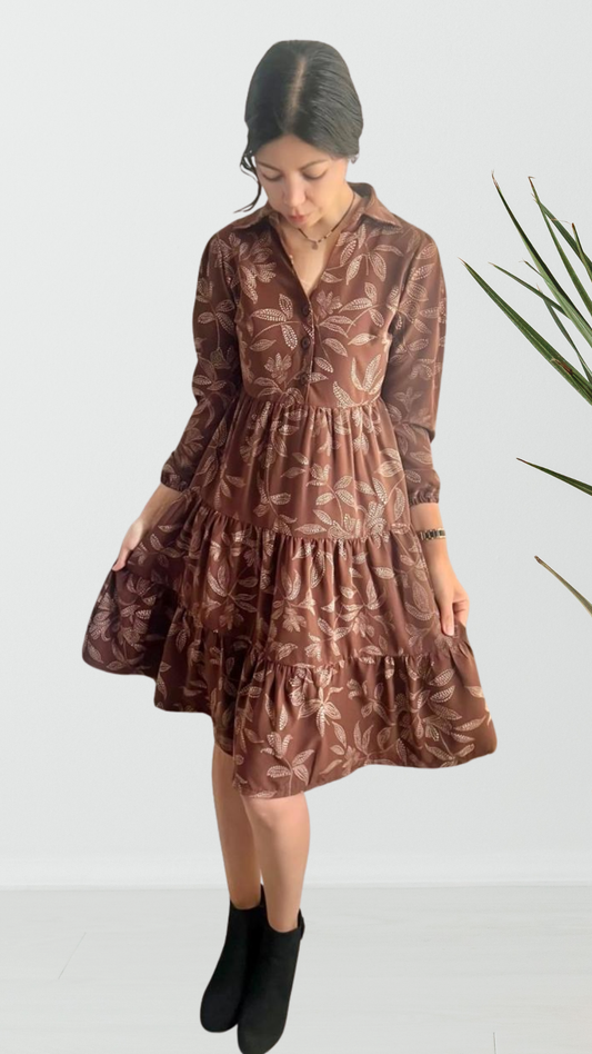 Vestido Mery - Marrón canela