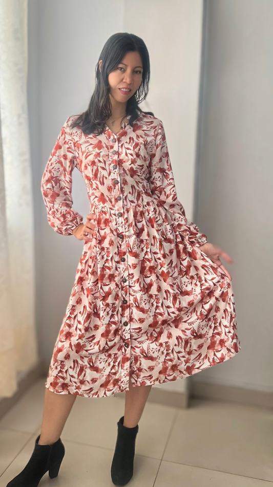 Vestido Arlet - Terracota