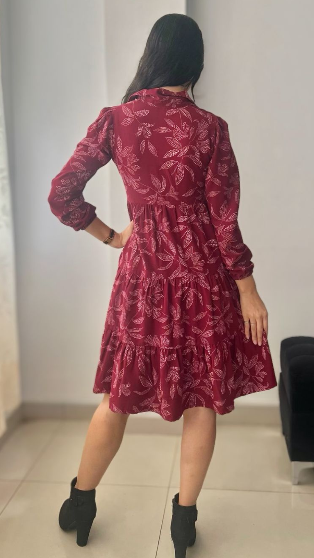 Vestido Mery - Guinda