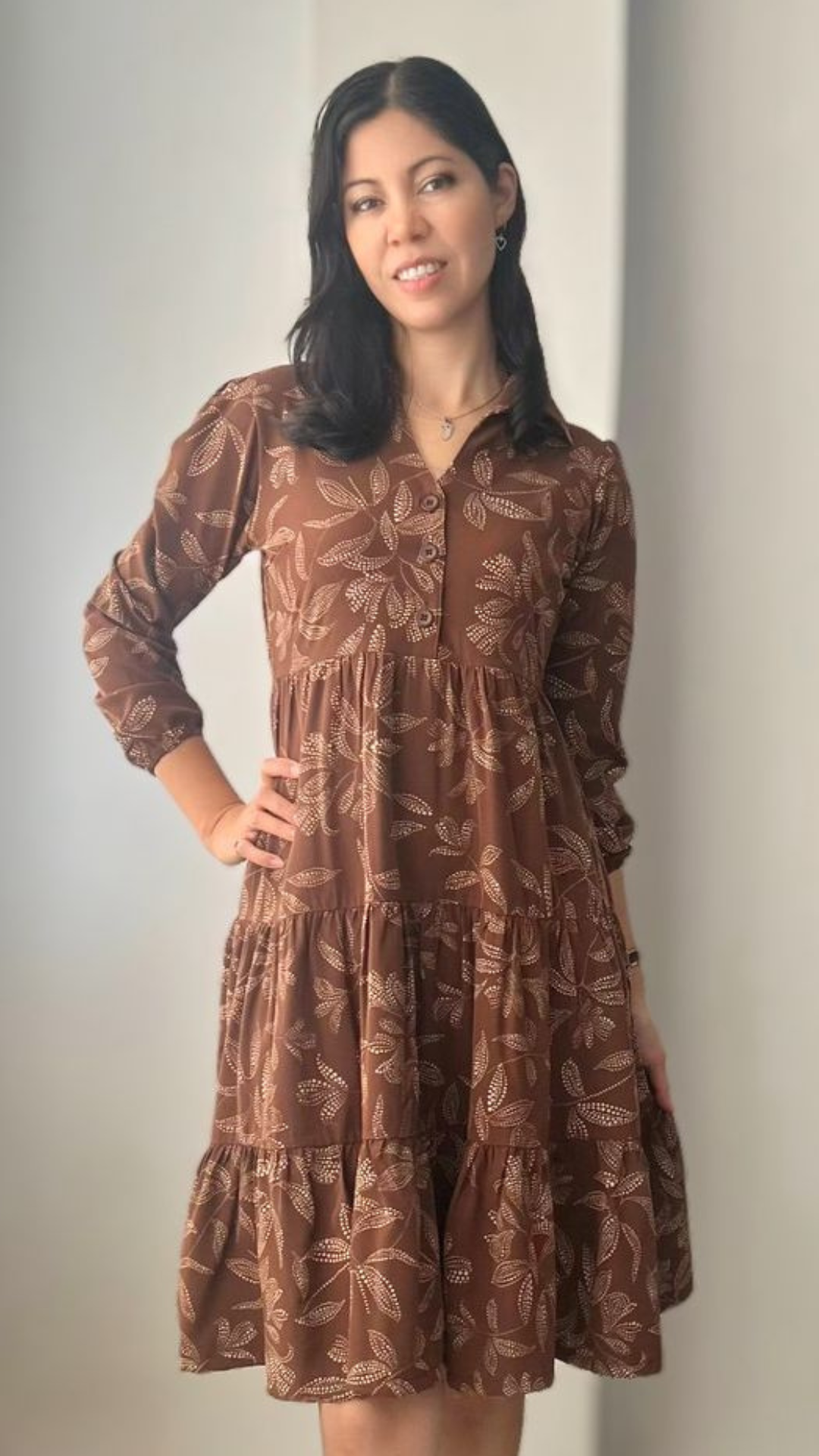 Vestido Mery - Marrón canela