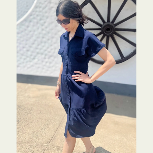 Vestido Andrea - Azul marino